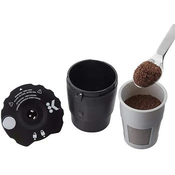  Káva opakované použitie Filtra Kávy Kompatibilný s Keurig Moju K Pohár 1.0/2.0 Všetky Keurig Domáce Kávovary Čierna
