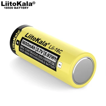  1-20PCS LiitoKala Lii-16C 18500 1600mAh 3,7 V Nabíjateľná Batéria Recarregavel Lítium-iónová Batéria Pre LED Baterka