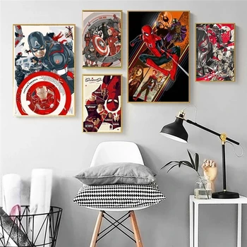  Maliarske plátno Marvel Superhrdina Spiderman Avengers Plagáty Grafika Život Domáce Dekorácie Umenie Stene Obývacej Izby Frameless