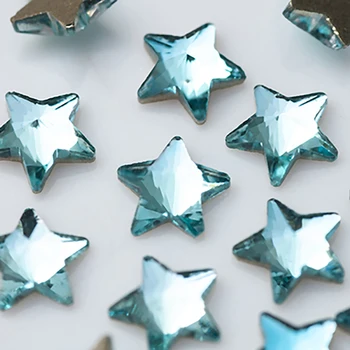  Rivoli Star 5mm Akvamarín 20PCS Crystal Nechtov Diamond Nail Art, Kamienky Pre 3D Nechty Umenie Dekorácie Dodávky Drahokamu