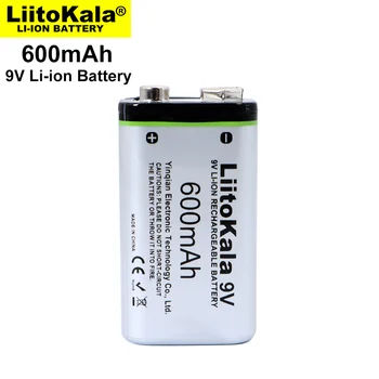  1-12PCS LiitoKala 600mAh 9V li-ion Batéria 6F22 9V Batériou Pre Mikrofón Multimeter RC Hračky Teplota Zbraň