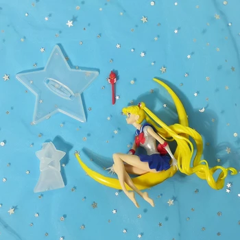  Japonsko, Anime Sailor Moon PVC Akcie Obrázok Krídla Cake Decoration Zber Model Hračka Bábika Dievčatá Vianočné Darčeky pre Deti