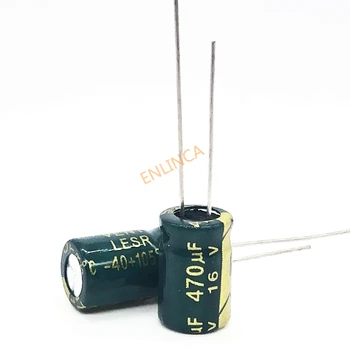  500pcs 16V 470UF 8*12 vysoká frekvencia nízka impedancia hliníkové elektrolytický kondenzátor 470uf 16v 20%