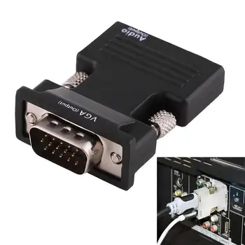  1080P kompatibilný s HDMI VGA Digitálneho na Analógový Audio Converter Pre PC, Notebook, Video Projektor Box Káblová TV I6P0