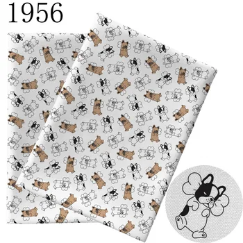  Polovica dvore 45X145cm nákupní taška textílie pes Vytlačiť Polyester bavlna DIY Materiál Vankúš Klobúk gauč kird maska Ručné 1956