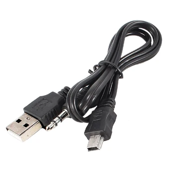  USB 2.0 Mini Muž, 3,5 mm Jack Konektor Audio Kábel, 45 cm 2 Ks