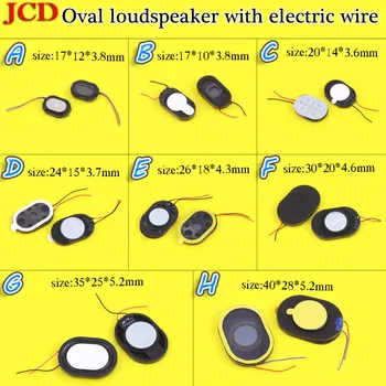  JCD 3ks Údržba súčasti Slúchadlo Reproduktor na Ucho Oválny reproduktor s elektrickým drôtom 17*10*3.8/17*12*3.8/20*14*3.6/24*15*3.7 mm...