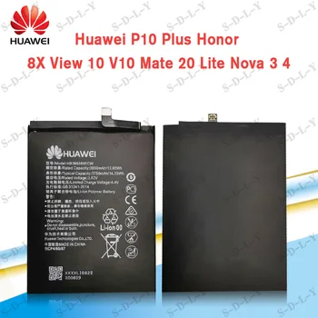  Originálne Batérie HB386589ECW pre Huawei Nova3 Nova3i Nova 5T P10 Plus Česť Hrať Nova 4 V10 Maimang 7 Honor20 Česť 20S 3750mAh