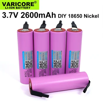  1-20PCS VariCore Pôvodné 18650 3,7 V 2600mAh nabíjateľná batéria ICR18650-26F batérie Priemyselné pouţitie+DIY Nikel