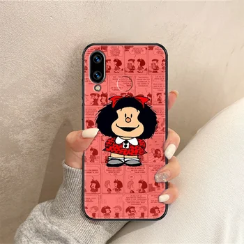 Mafalda Telefón puzdro Na Huawei Honor 6A 7A 7C 8A 8X 8 9 9 X 10 10i 20 Lite Pro black art coque módne späť maľovanie nárazníka celkom