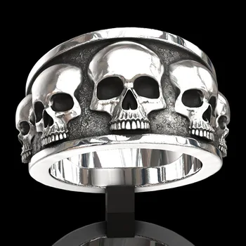  Retro Punk Lebky Krúžok pánskej Módy Multi-Kostra Šperky Gotický Hip Hop, Rock Lokomotíva Strany Šperky
