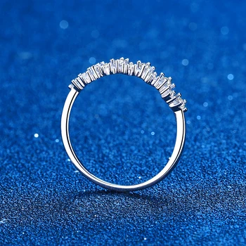  0.4 Karátového Diamantu Večnosti Svadobné Kapela Lab Moissanite Zásnubný Prsteň Pre Ženy Šterlingov Strieborné Snubné Prstene, Stohovateľné