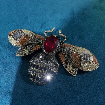  Morkopela Roztomilý Veľké Rhinstone Bee Crystal Brošňa Vintage Luxusné Brošňa pre Ženy Banquet Kostým Kolíky Šperky Strany Oblečenie