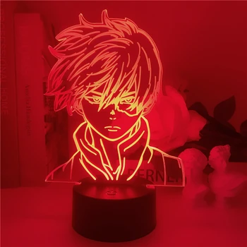  Anime Postavy, Môj Hrdina Akademickej obce Todoroki Shoto 3D Nočné Svetlo Spálňa Decor Dieťa Narodeniny Darček Manga LED Akryl stolná Lampa