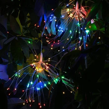  3M 500 LED Reťazec Svetlá Visí Starburst Lampa DIY Ohňostroj Rozprávkových Svetiel Vianočné Girlandy Festival Dekor Ligotať Svetlá