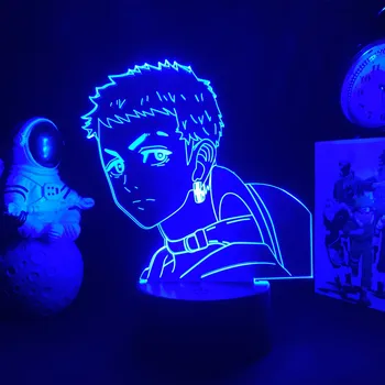  LED Svetlo Anime Tokio Revengers Mitsuya pre Deti Spálne Dekorácie Darček k Narodeninám Izba Dekor Stôl Manga 3d Lampa Tokio Revengers