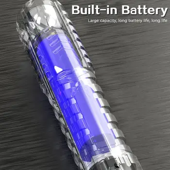  Vodotesný LED Baterka S USB Nabíjateľné Baterky Prenosné Lampy vstavanej Batérie Baterky Dlho Rozsah Flash Lampy