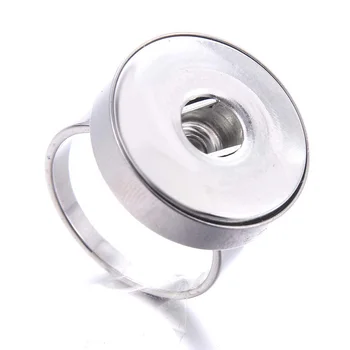  Nový Modul Šperky Prstene Drahokamu Crystal Nerezová Oceľ 18 mm Modul Tlačidlo Krúžok DIY Strany Krúžok Boom Život Tlačidlo Krúžky