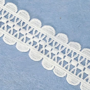  10yard biele čipky textílie páse s nástrojmi výbava svadobné dekorácie pre domácich KUTILOV, mlieko silk vo vode rozpustné, výšivky, čipky čiarový kód mieste šnúrky