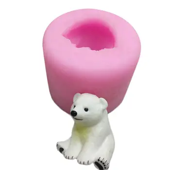 Ľadový Medveď Silikónové Formy Avantherapy Kameň Plesne Ozdoby 3D Plavidlá DIY Svadobný Deň svätého Valentína Súčasnosti Cake Zdobenie Nástroj 4CM