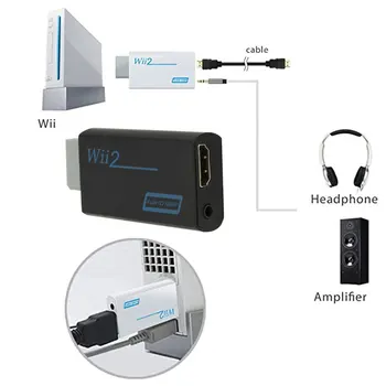  WII Na kompatibilný s HDMI Adaptér, WII, Aby kompatibilný s HDMI Adaptér Lossless Priame Zobrazenie s Vysokým Rozlíšením Adaptér