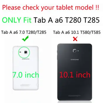  Mäkké TPU puzdro Pre Samsung Galaxy Tab A A6 7,0 palcový T280 T285 SM-T285 2016 Tablet Prípade Kryt Funda SM-T280 Silikónové Shell Capa