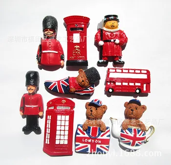  Anglicko Chladnička Magnet London Bus Britský Vojak Roztomilý Medveď Telefónnej Búdky Turistické Suveníry Živice Stereo Chladnička Nálepky