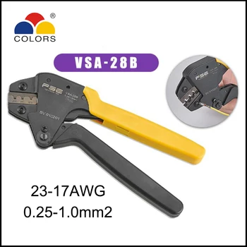  Mini kliešte náradie ručné kliešte, VSA-28B TAB2.8 Terminálu neizolované karty a nádrží, 23-17AWG 0.25-1.0mm2 VSA-02C