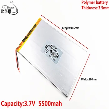  35100145 Polymer lithium ion batéria, 3,7 V, 5500mAh CE, FCC, ROHS MKBÚ certifikácie kvality