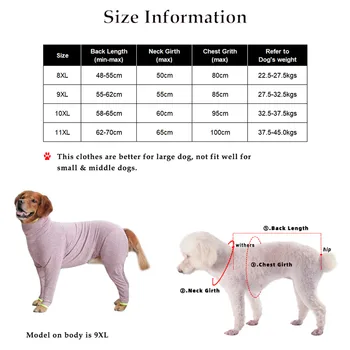  Oblečenie pre psy pre Veľké Psy Super Mäkký, Elastický Psa Obnovy Vyhovovali Predĺžiť Golier Kontrast Rib Vnútorný Pet Oblečenie Husky Labrador
