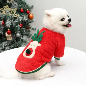  Psa Vianočné Oblečenie V Zime Teplé Oblečenie Pre Malé A Stredné Psy Fleece Hoddies Kabát Kostým Mačka Tričko Bunda Zimné Oblečenie