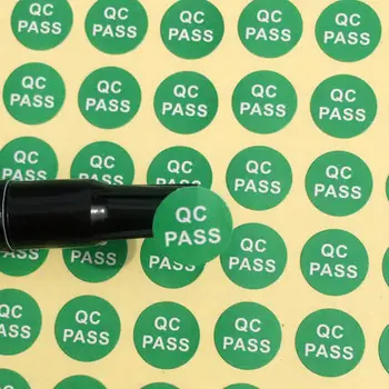  Qcpass label nálepka QC PREJSŤ kontrolné nálepky kolo kontrole kvality produktu kvalifikovaných alebo nekvalifikovaných možné prispôsobiť