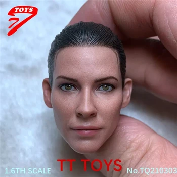  TTTOYS TQ210303 1/6 Žena Vojaka Evangeline Lilly Hlavu Sculpt Rezbárstvo Model Uchytenie 12