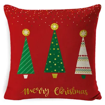  Vianočné Gauč Vankúš Bielizeň Roztomilý Elk Vankúš obliečka na Vankúš Sofa Pillowcover Červená Vianočné Dekorácie 45x45cm