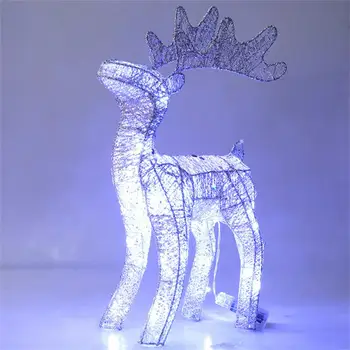  Vianočné Ozdoby Železa Sobov Elk LED Svetelné Dekorácie Zlaté Strieborný Jeleň Lampa Nákupné Centrum Domova Elk Figúrky