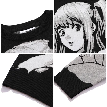 Anime Death Note, Míša Amane koženka Sexy Trubice, Topy, Svetre Jednotné Oblečenie Anime Cosplay Kostýmy Voľné sveter vyhovuje