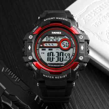  Luxusné Značky Skmei Pánske Športové Hodinky Digitálne LED Vojenské Sledovať Muži Móda Bežné Elektronika náramkové hodinky Potápačské 50m Relojes