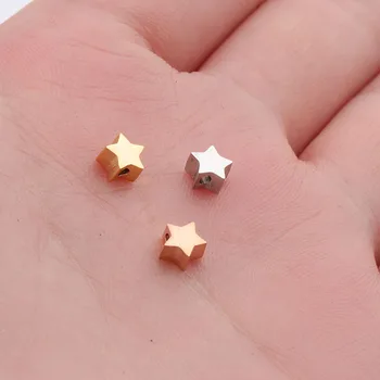  5mm Malé Hviezdy Tvar Doplnky z Nerezovej Ocele Pendientes Sieraden Maken Konektory Pre Náhrdelník DIY Šperky Uskutočňovanie dodávok