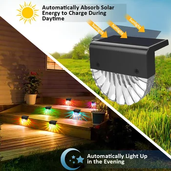  Nové Solárne Led osvetlenie Vonkajšie Akryl Shell Solar Farbu RGB Schodisko Lampy Záhradné Dekorácie Vonkajšie Vianočné Solárne Bunky na Nový Rok