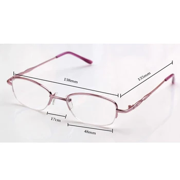  2019 Módne, elegantné ženy okuliare na čítanie ultra ľahké anti-únava živice objektív ružová kovový rám okuliare na čítanie