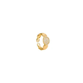  7Rings Módny Štýl Geometrické Gold Diamond Otvoriť Prstene pre Ženy Svetlo Luxusné Šperky, Módne Doplnky pre Ženy