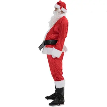  Vianočné Santa Claus Cosplay Kostým Santa Claus Oblečenie Maškarný Na Vianoce Muži 5 ks/veľa Kostým, Oblek Pre Dospelých hot