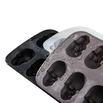  1PC 3D výrobník Ľadu Lebky Flexibilné Silikónové výrobník Ľadu Formy Zásobník 10 Malých Lebky Ice Loptu Plesní, Letná Kuchyňa Bar Ice Cream Nástroj