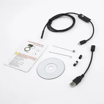  5,5 mm Endoskopu Fotoaparát Flexibilné Vodotesný IP67 konektor Micro USB Inšpekcie Borescope Fotoaparát na Android, PC, Notebook 6LEDs Nastaviteľné