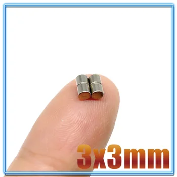  10~10000PCS 3x3 mm Hľadať Drobné Disk Magnet 3mmX3mm Väčšinu Malé Okrúhle Magnety 3x3mm Neodýmu Kolo N35 Silné Magnety 3*3 mm 3 mm