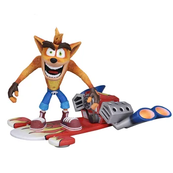  Crash Bandicoot Deluxe Obrázok s Jed Rada Kĺby Pohyblivé 7-palcov Akcie Obrázok Modelu Ozdoby, Hračky pre Deti Narodeninám