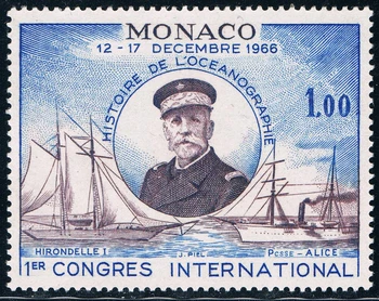  1Pcs/Nastaviť Nové Monako Post Pečiatka 1966 Oceánografické Kongres Prince Albert I Socha Pečiatky MNH