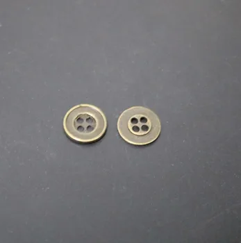  20pcs 15 mm/17 mm Kovové bronzovej zliatiny zinku štyri otvory kovové tlačidlo