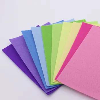  Rainbow Series Pevného Cítil Textílie Crafting 1mm hrubé Šitie Lepidlo Scrapbooking HOBBY Ručné textílie DIY Nie tkaniny Tkaniny