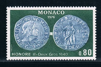  1Pcs/Nastaviť Nové Monako Post Pečiatka 1976 Vintage Honore II Vol. 1 Sochárstvo Pečiatky MNH